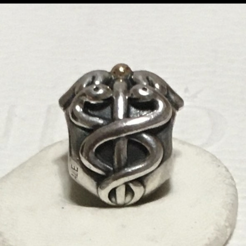 Pandora Cadeceus Medical Vintage Charm